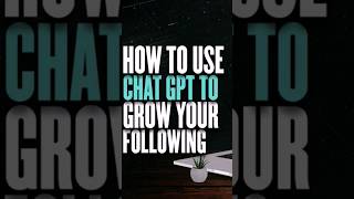 Grow Your Following #shorts #CHATGPT #ai #TECHOBID #makemoneywithchatgpt