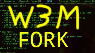 W3M 0.5.6 Web Browser New Features - Linux TUI