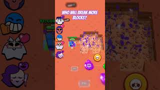 WHICH BRAWLER WILL BREAK THE MOST BLOCKS? pt 1 #brawlstars #supercellcreator #supercellpartner