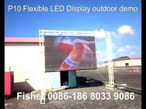 p10mm led video wall outdoor demo show mail: flexible.led.display.screen@gmail.com