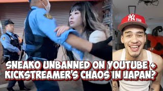 SNEAKO UNBANNED ON YOUTUBE + KICKSTREAMER'S CHAOS IN JAPAN! #sneako #youtube #kickstreaming