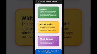 CSS Layout in 60 Sec | Border-Radius, Margin, Padding & Size Explained! #css #shorts #fypシ