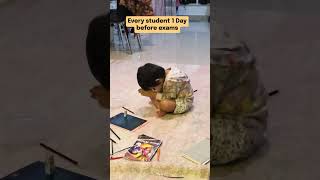 1 day before exams | student life | exam time | toddler study time #examlife