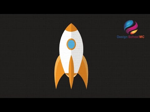 Create Rocket Design in Adobe illustrator - Flat Design Tutorial for Beginners