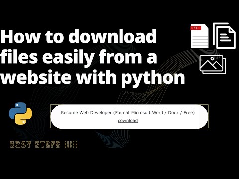 #6 How to download files easily from a website with python