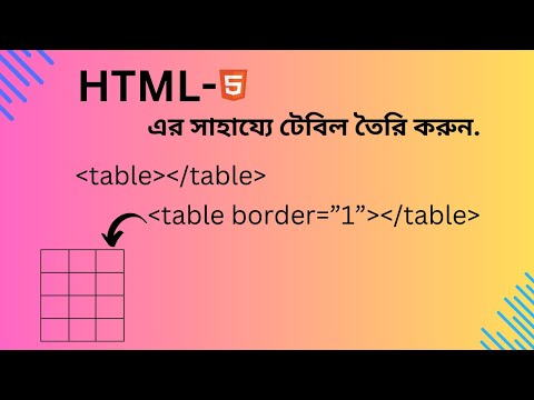 How To Create a Table in Html | Table Tag in HTML | Html tutorial for beginners