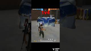 1v4 #freefire #shorts 😎😂😘