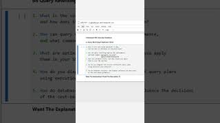 🔥 5 Advanced SQL Interview Questions on Query Rewriting & Optimizer Hints! #SQL #QueryOptimization