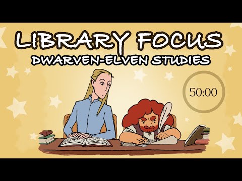 Elf & Dwarf Study Together 🧝📚 Cozy Pomodoro for Deep Focus | Fantasy Focus Vibes)