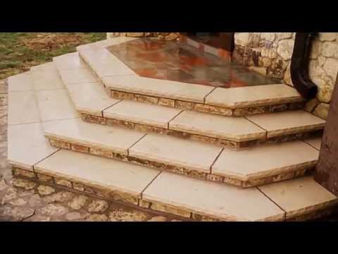 Limestone Steps and Slate by Masonry Art, LLC