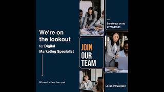 Urgent Hiring for Digital marketing specialist|Digital marketing job l Job in Digital marketing