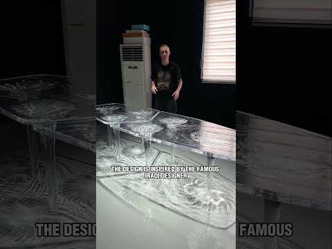 Liquid waterfall table.