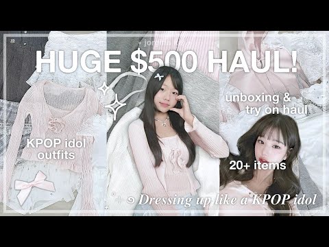 $500 HUGE KPOP fashion try-on haul! 🎀⋆.˚꩜⋆ (20 items) | ft. Fashion Chingu | jorginakei