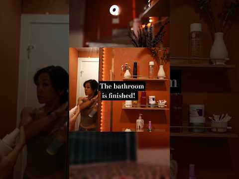 would you do this to your bathroom? 🚽  4 PT FINALE #renterfriendly #makeover #apartmenttherapy #home