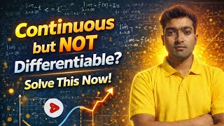 A Question on 'Continuous but NOT Differentiable' #jeemains2026 #uppgt #uptgt #dsssbmaths #exam