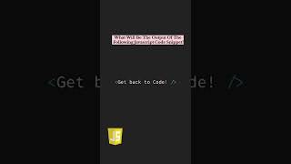 javascript easy MCQ question ❓#javascript #mcq