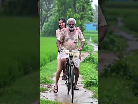 Rain ASMR 🚲 Indian Village Bike Ride #rainsounds #rainoundforsleep #relaxingbath #asmrshorts