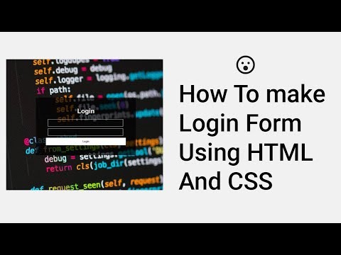 Login form using HTML And CSS