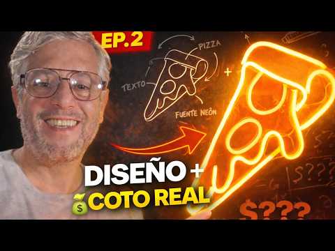 MIra como se hace el diseño y se calcula el costo de un cartel de neon