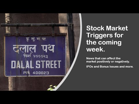 Stock Market triggers for coming week || Next week market Outlook ||