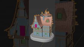 Polygon Unfolding/House Construction Mograph A - Blender Geometry Nodes 3.4