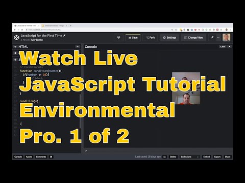 JavaScript Tutorial Live with Environmental Professional [Basics Section] (Part 1 of 2)