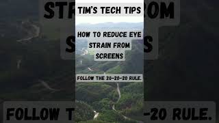 How to reduce eye strain from screens
