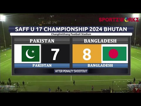 Pakistan vs Bangladesh football match highlights 2024 | saff u17 championship 2024 #highlights