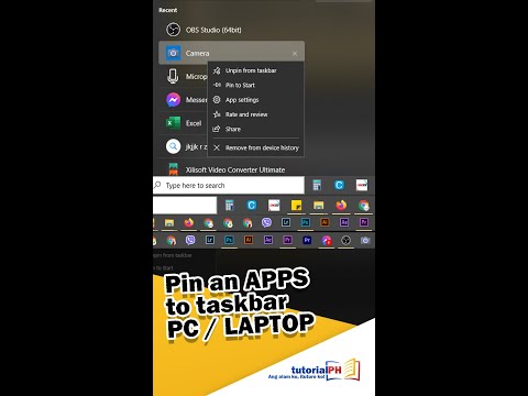 Pin an APPS to taskbar #shorts