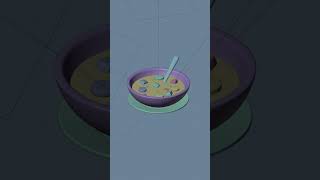 Stylized Soup — Viewport vs Final Render ✨ | Blender 4.4.3 #blender #blenderfood