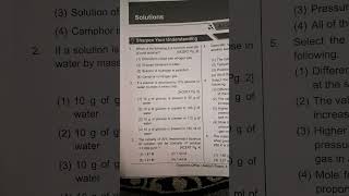 Solution Assignment Part-1(Ans in comment) #neet2026preparation #neet #viral #aiims #bscnursing