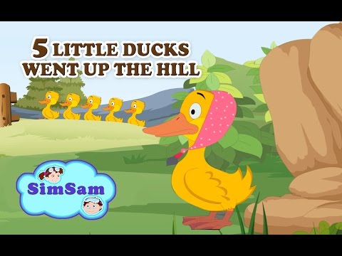 5 (Five) little Ducks Nursery rhymes kids |  popular kids song by simsam