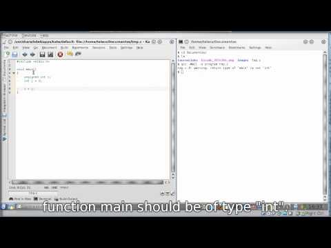 Using an editor and a compiler to test your C programs