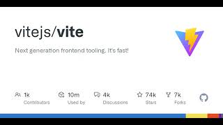 GitHub - vitejs/vite: Next generation frontend tooling. It's fast!