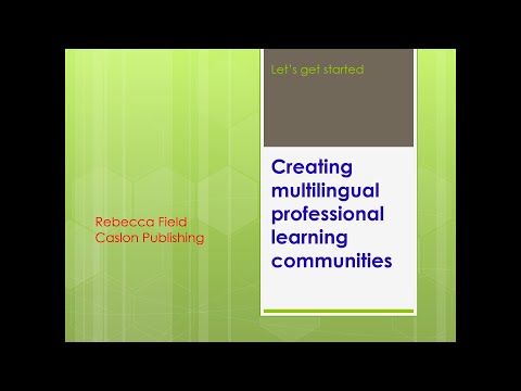 Creating multilingual professional learning communities