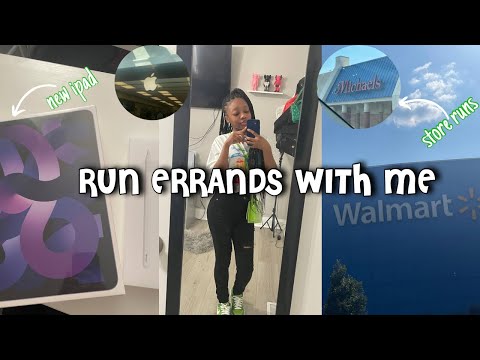 RUN ERRANDS WITH ME | new ipad & unboxing + walmart + michael’s