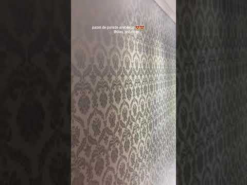 Papel de parede arabesco 🤩 a sala ficou lindaaa💕💕