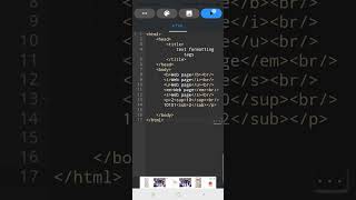 text formatting tags in HTML