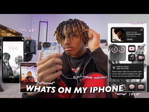 what’s on my iphone 2025 | ios 18, pink edition, updated, realistic
