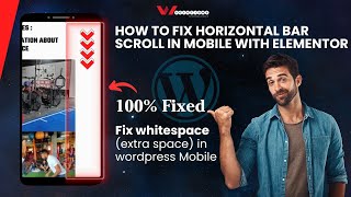 How to Fix Horizontal Bar Scroll in mobile with Elementor | Fix whitespace in wordpress Mobile
