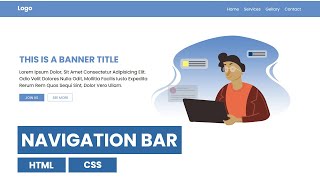 How to make a fixed navigation bar using HTML and CSS || background Image with content