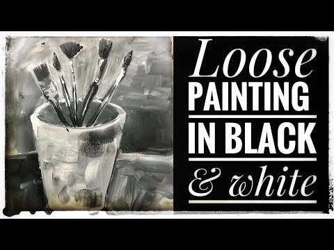 Tonal value - #loosepainting in black and white #easyacrylicpainting
