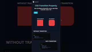 css transition property #htmltutorial #html #css #coding #csseffect