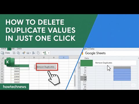 Remove Duplicate Values in 1 Click – Excel/Google Sheets Trick | Howtechnews #excel #duplicate