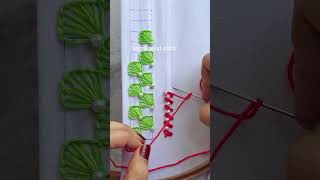 latest new embroidery unique stitch/basic border #handbroidery #shortvideo #trendingvideo