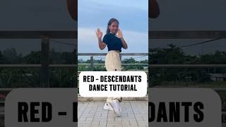 RED DESCENDANTS DANCE TUTORIAL Beginner Friendly Slowed Mirrored #dance #red #descendants4 #shorts