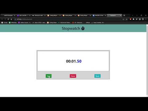 Stopwatch using HTML,CSS and Vanilla Javascript