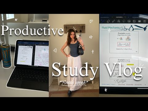 Very productive study vlog | finals week, cramming and trying to enjoy my summer 📚🌷💫🌸
