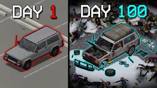 I Survived 100 Days in a Single Car in Insane Population Project Zomboid