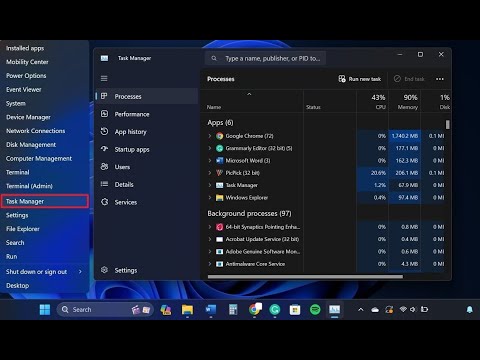 How to open task manager
